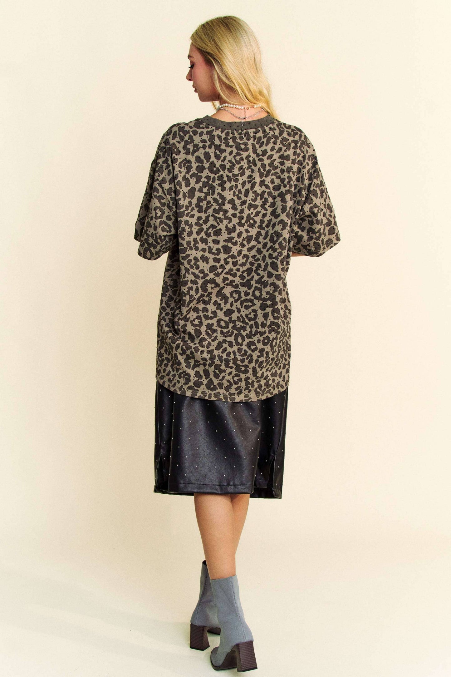 Cheetah Rhinestone Top