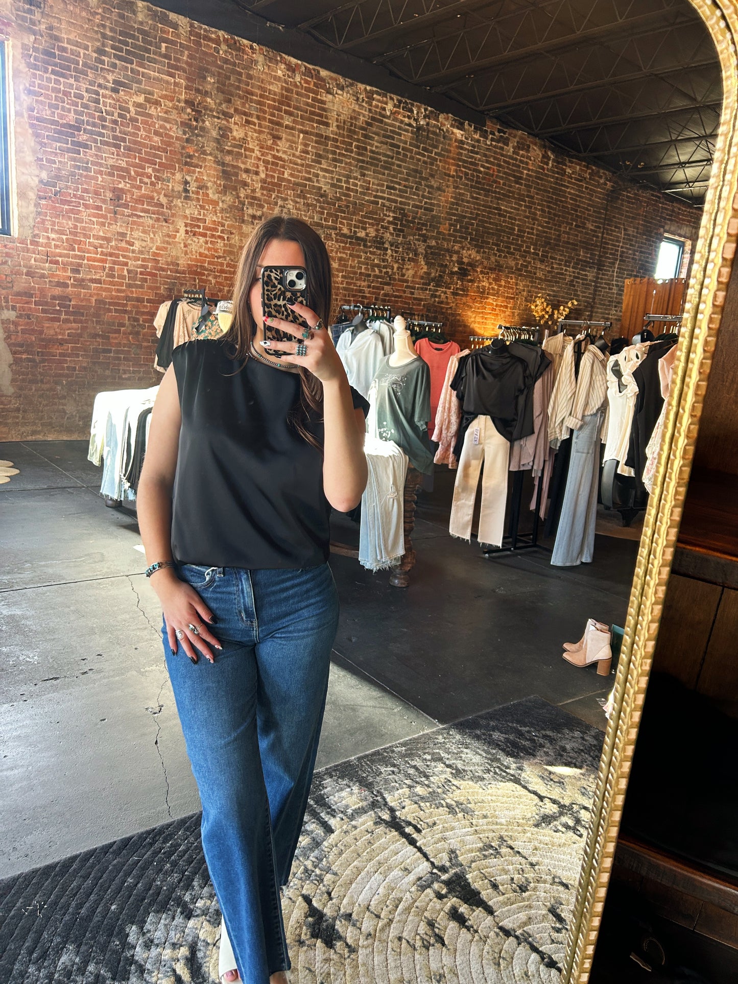 Sleeveless Satin Top