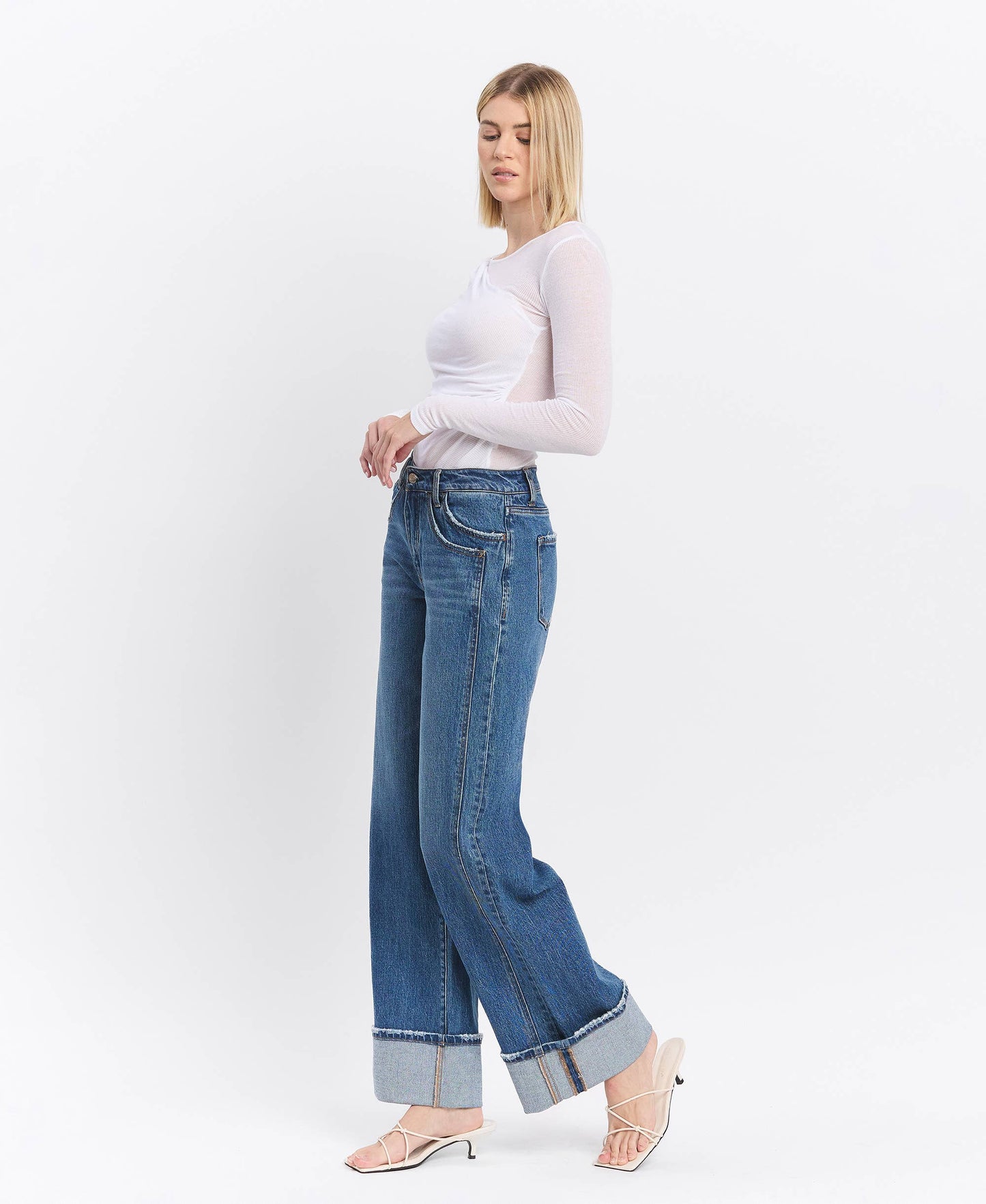 High Rise Baggy Wide Leg Jeans