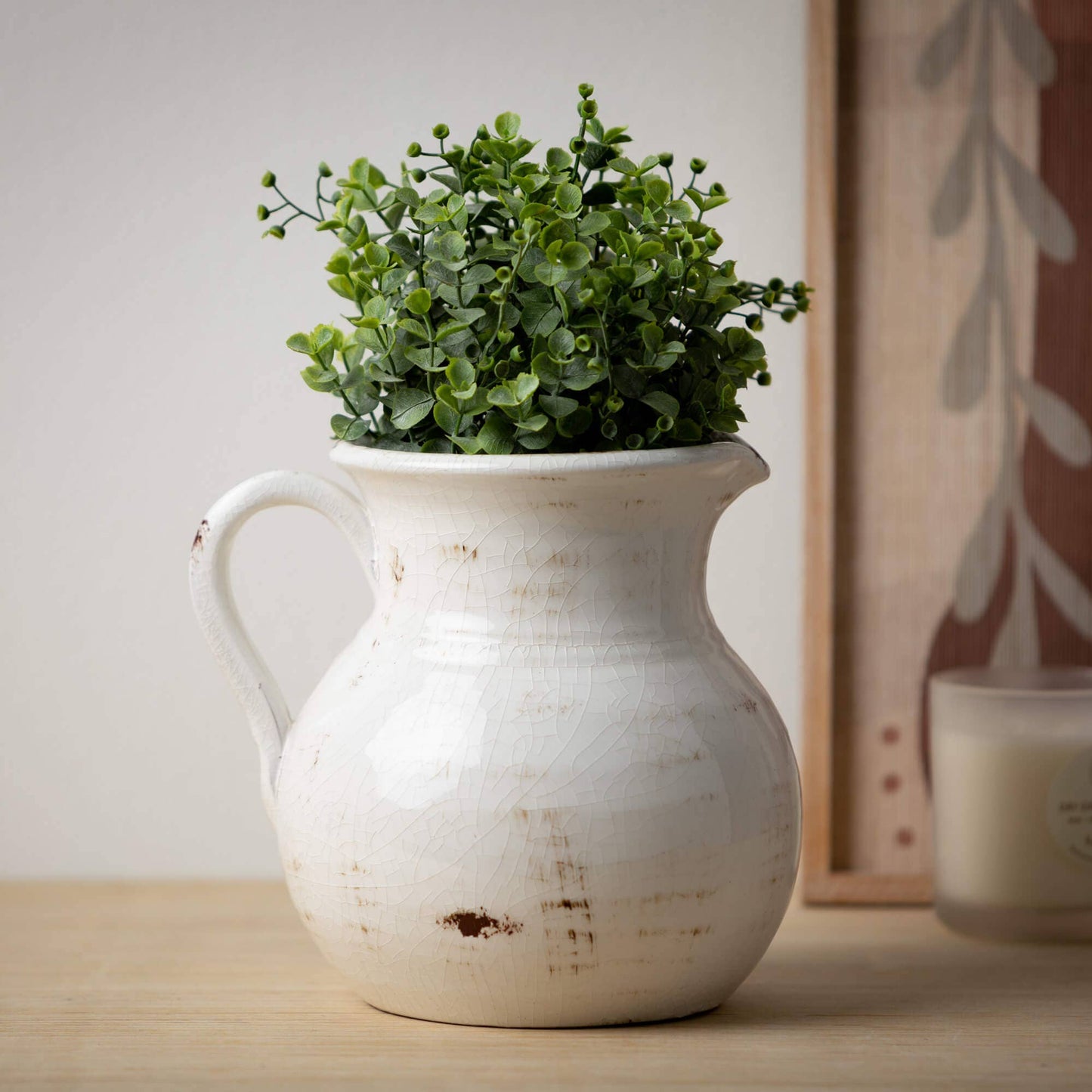 Sullivans Home Decor - GLAZED CERAMIC PITCHER