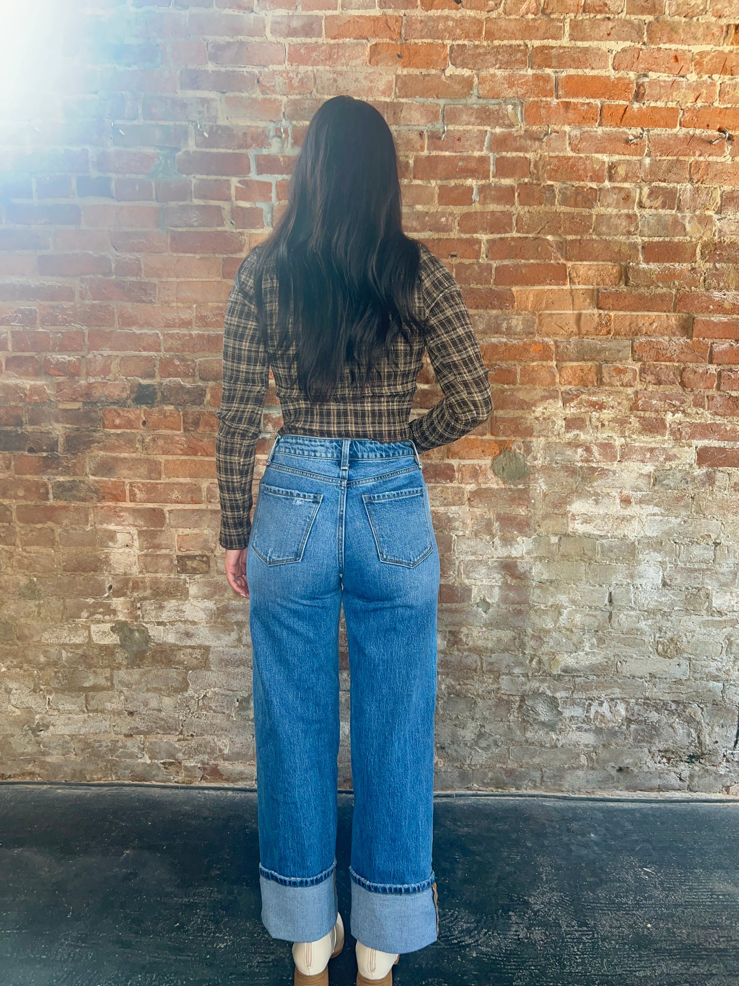High Rise Baggy Wide Leg Jeans