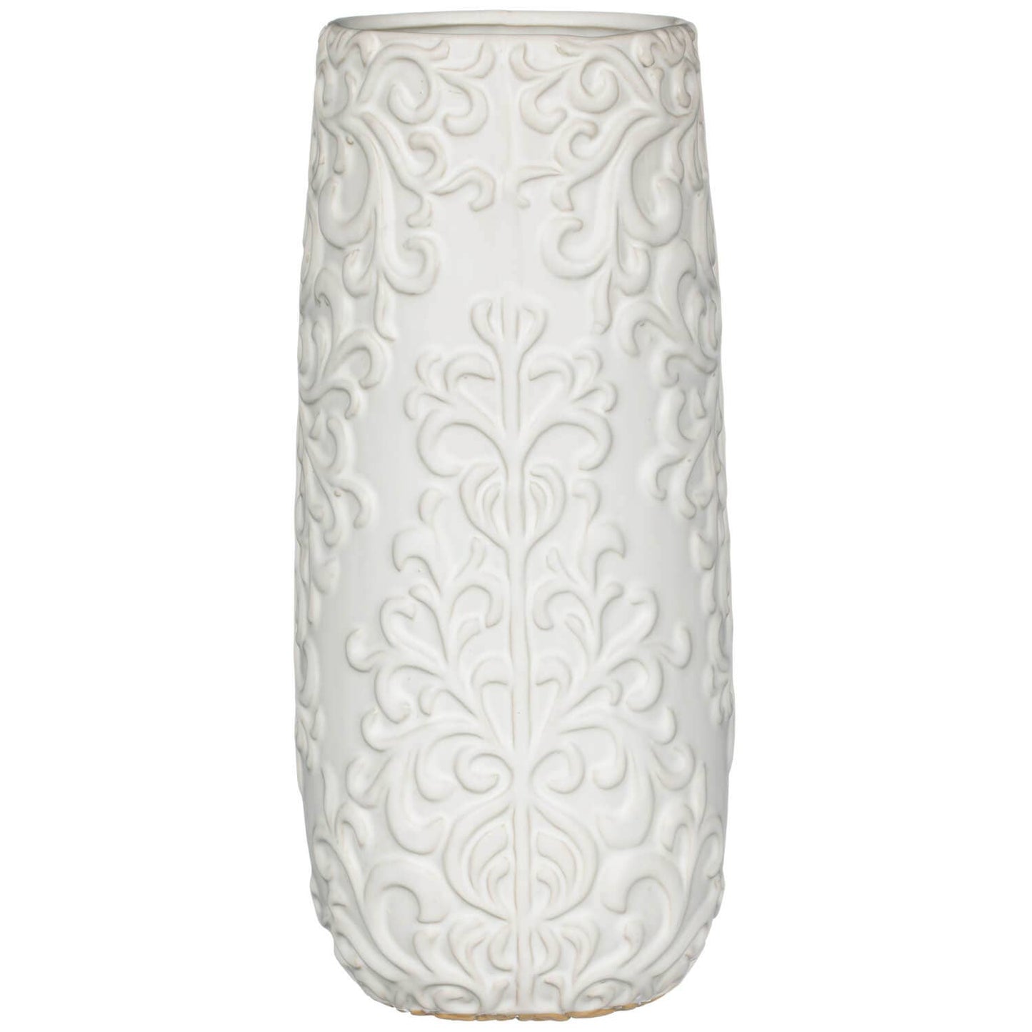 Sullivans Home Decor - WHITE FLORAL PRINTED VASE