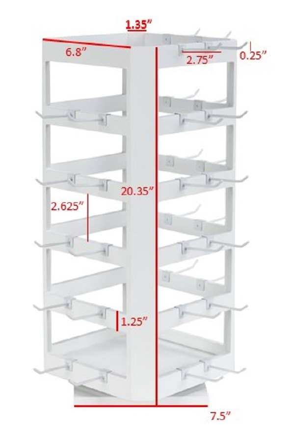 Tripar International - Square Wood Jewelry Spinner (Comes with 40 hooks): Jewelry Spinner