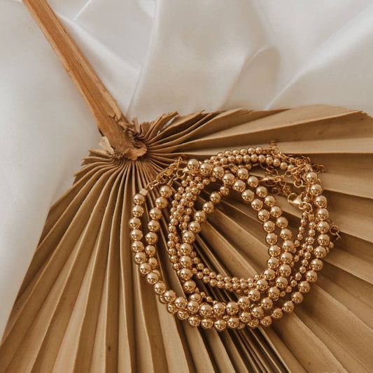 True By Kristy Jewelry - Gold Filled Luxe Beaded Bracelet: 5MM