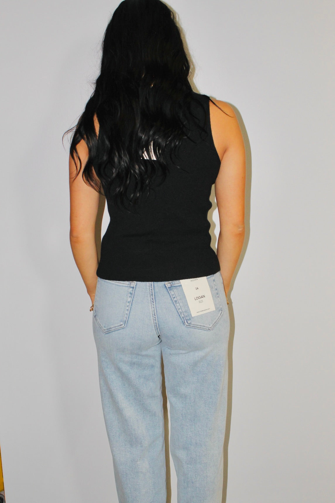 Light Wash Knee Distressed Dad Jean