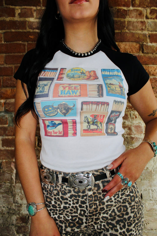 Western Matchbox Baby Tee   