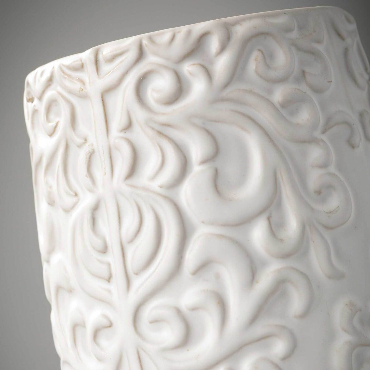 Sullivans Home Decor - WHITE FLORAL PRINTED VASE