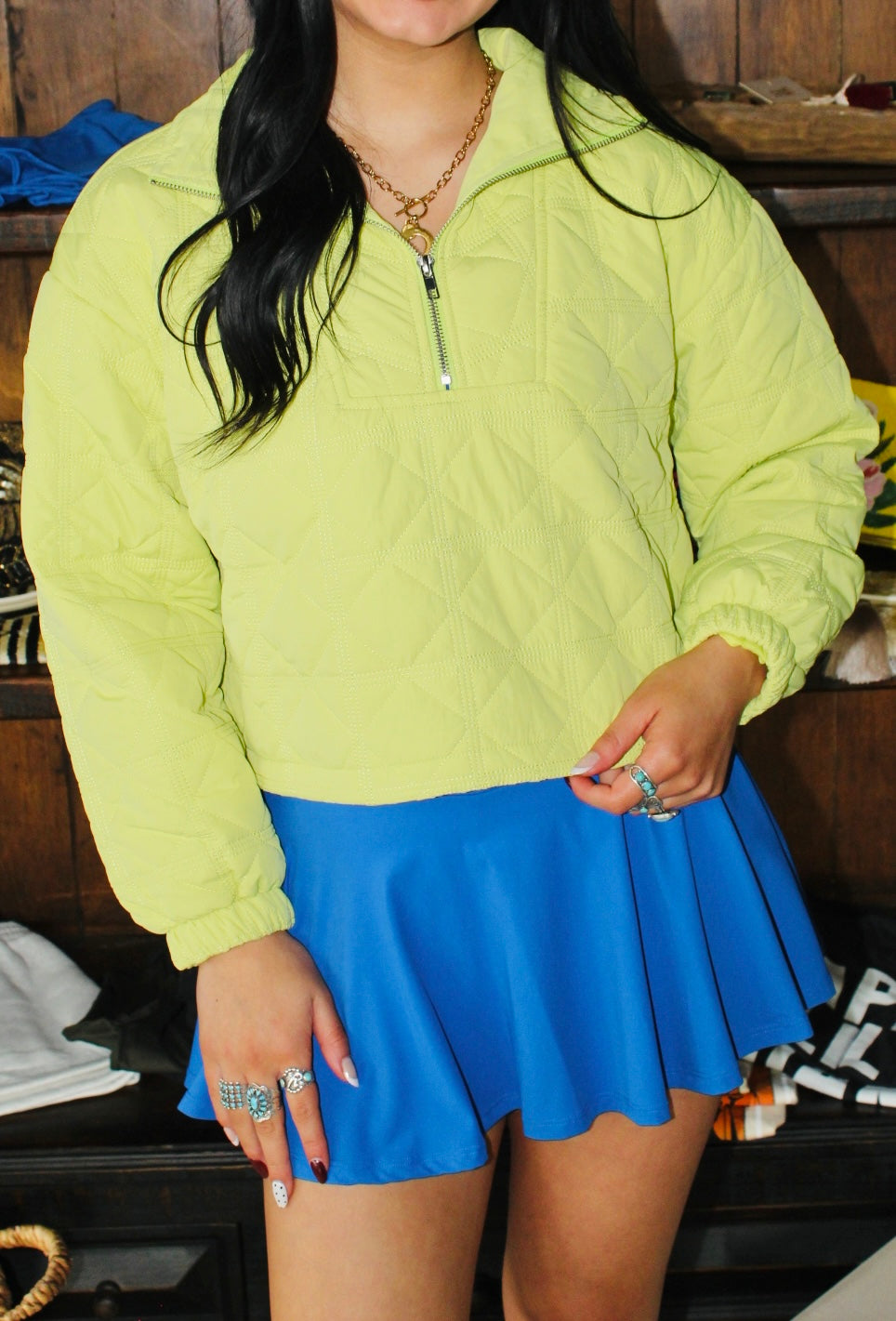 Quilted Puffer Pullover