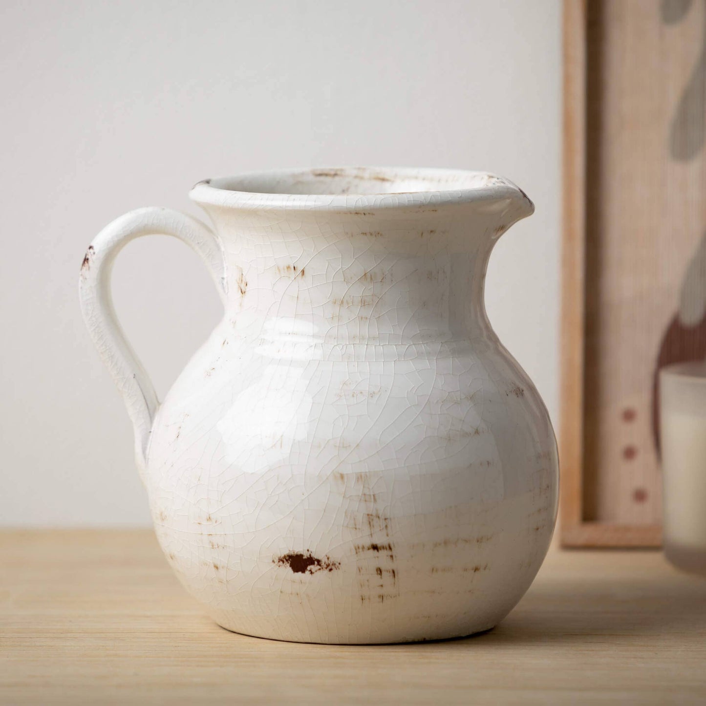 Sullivans Home Decor - GLAZED CERAMIC PITCHER