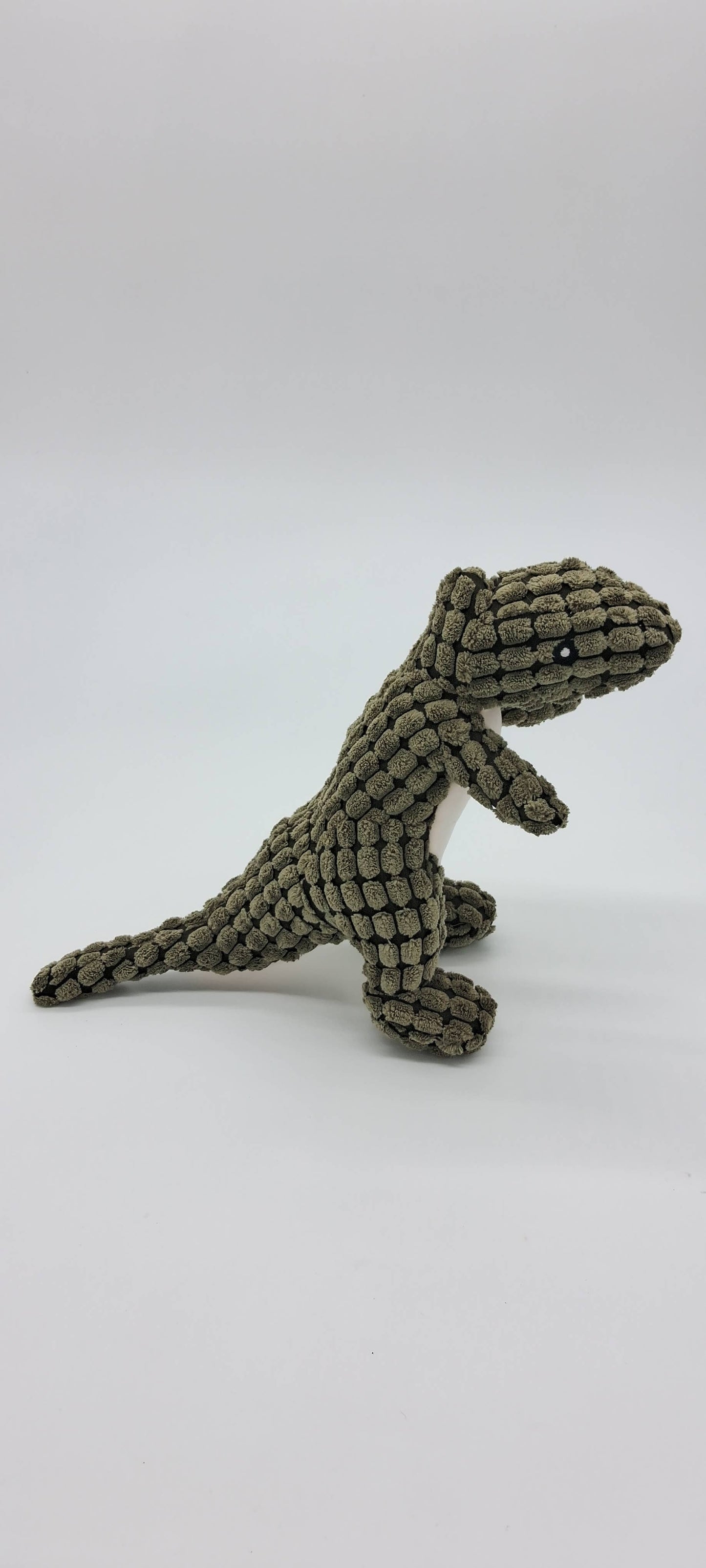 Toys N Treats Box - Dino the Dinosaur Plush Pet Toy for Dogs: Gray