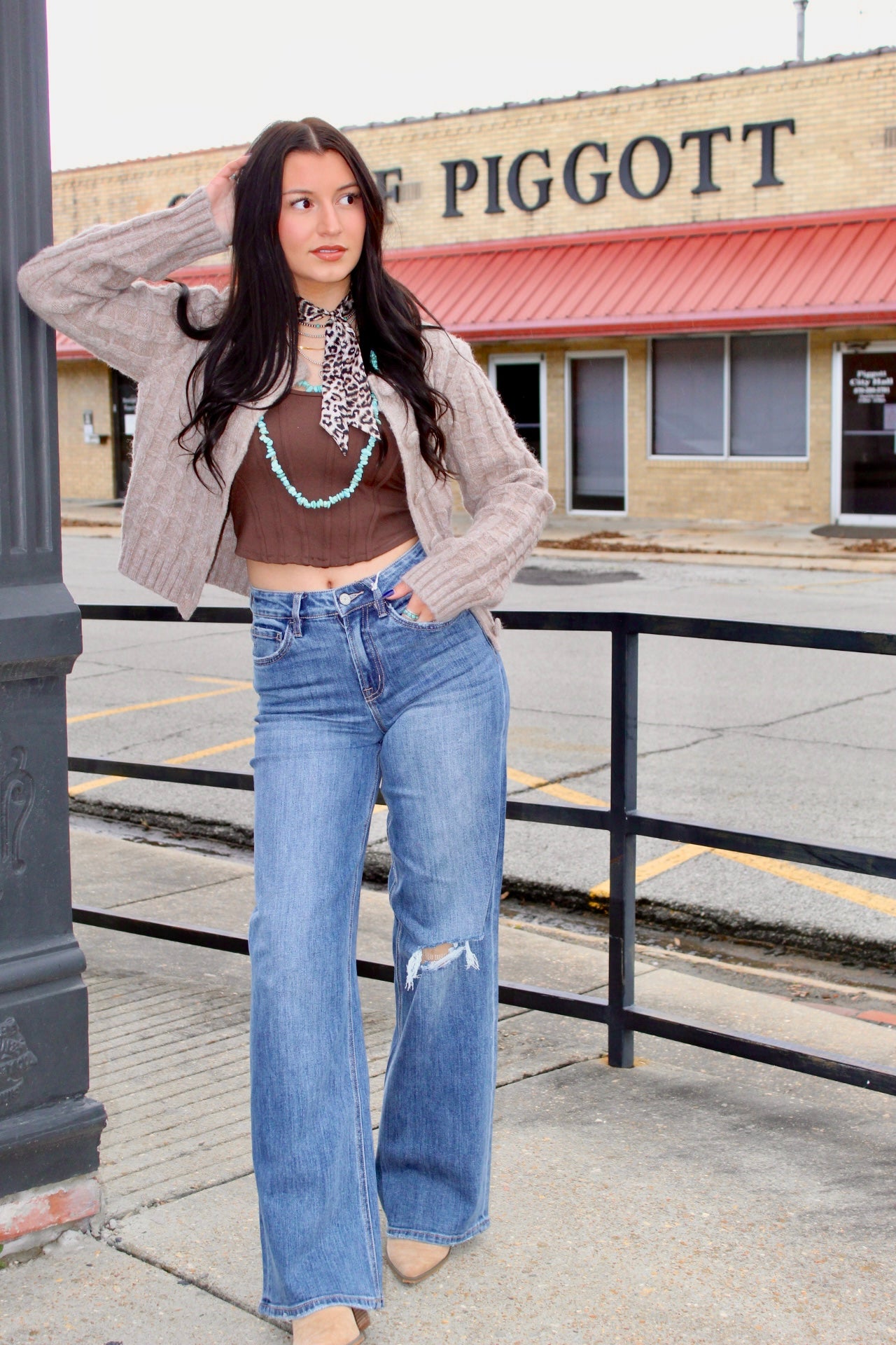 High Rise Distressed Jean