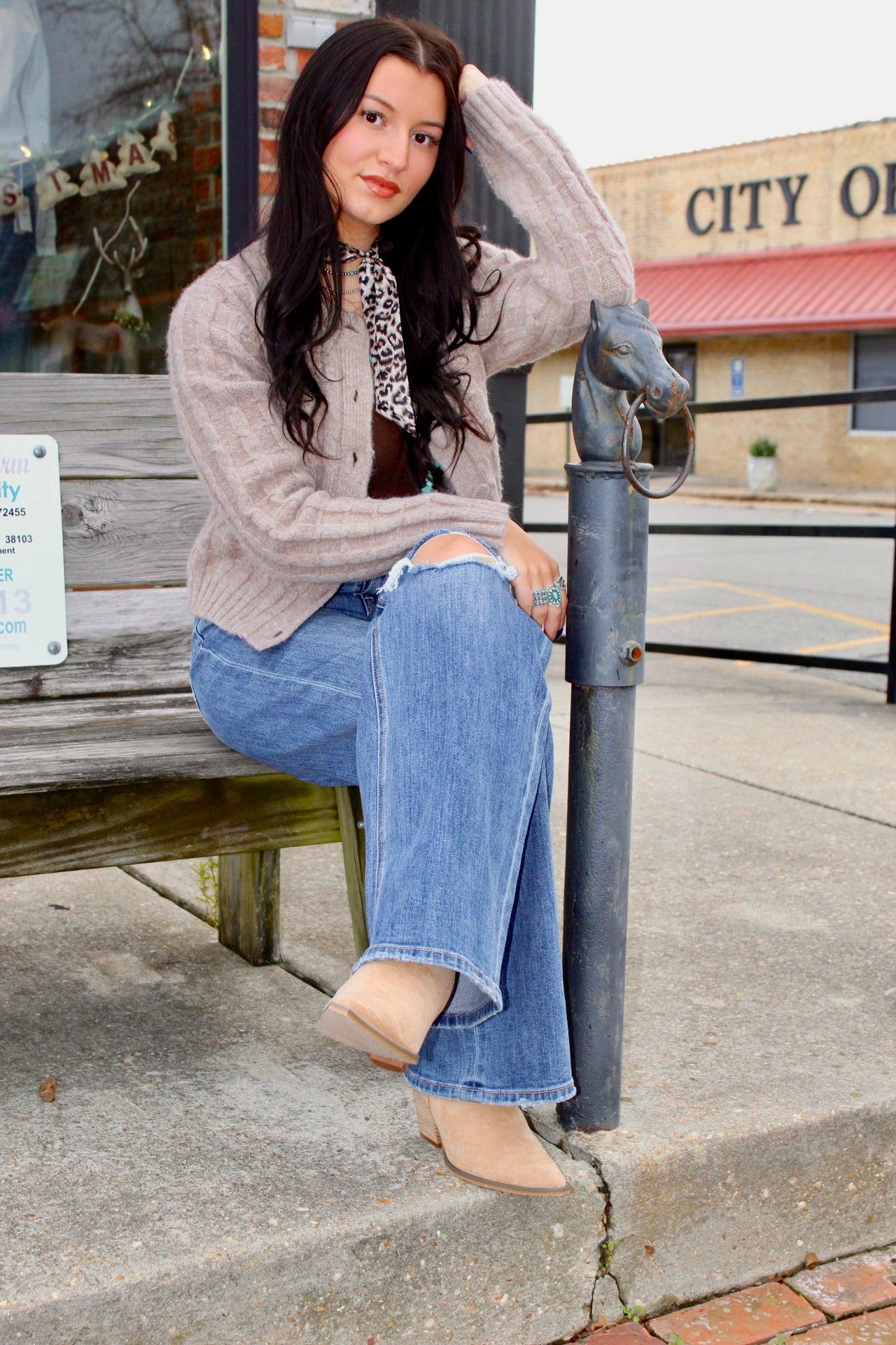 Cable Knit Button Up Cardigan