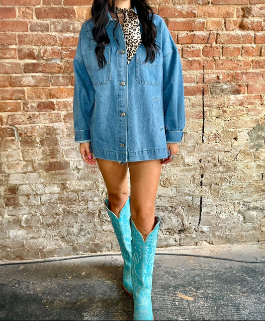 Oversized Utility Denim Jacket