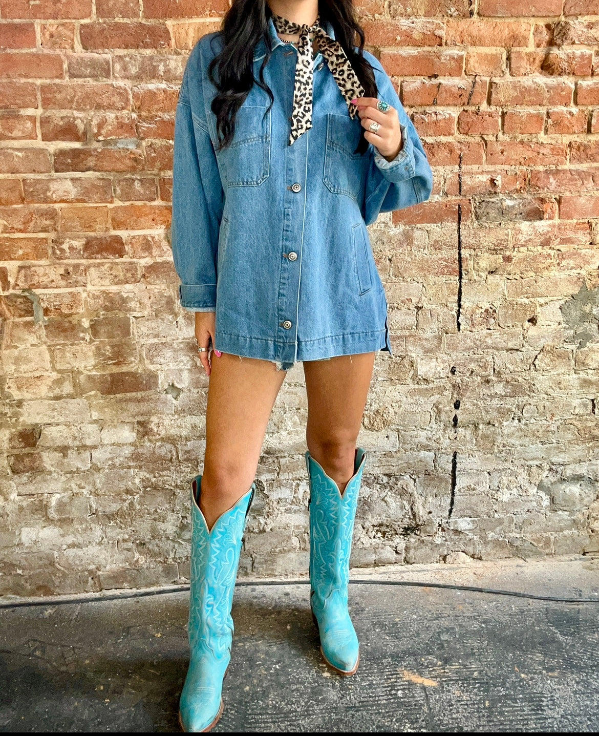 Oversized Utility Denim Jacket