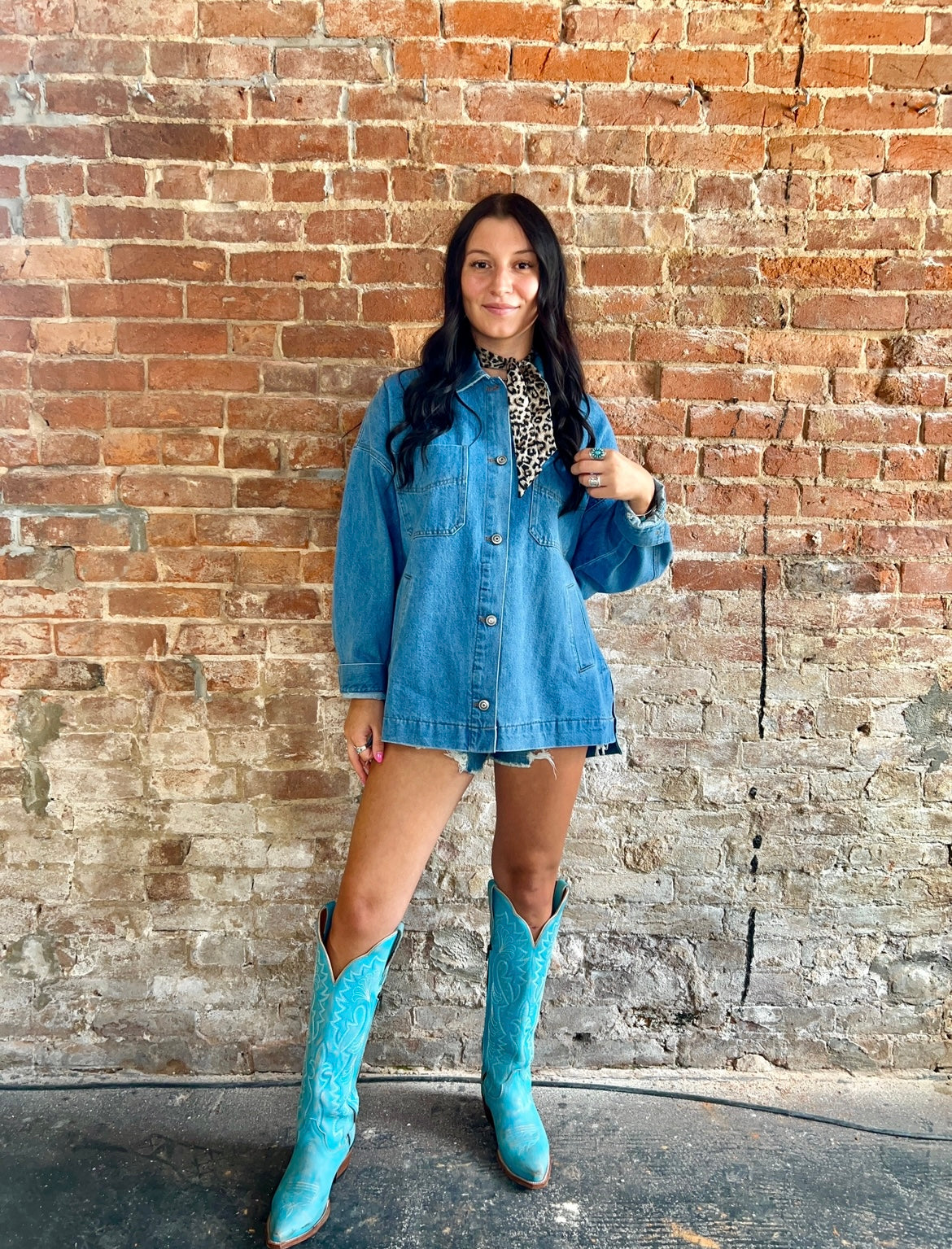 Oversized Utility Denim Jacket