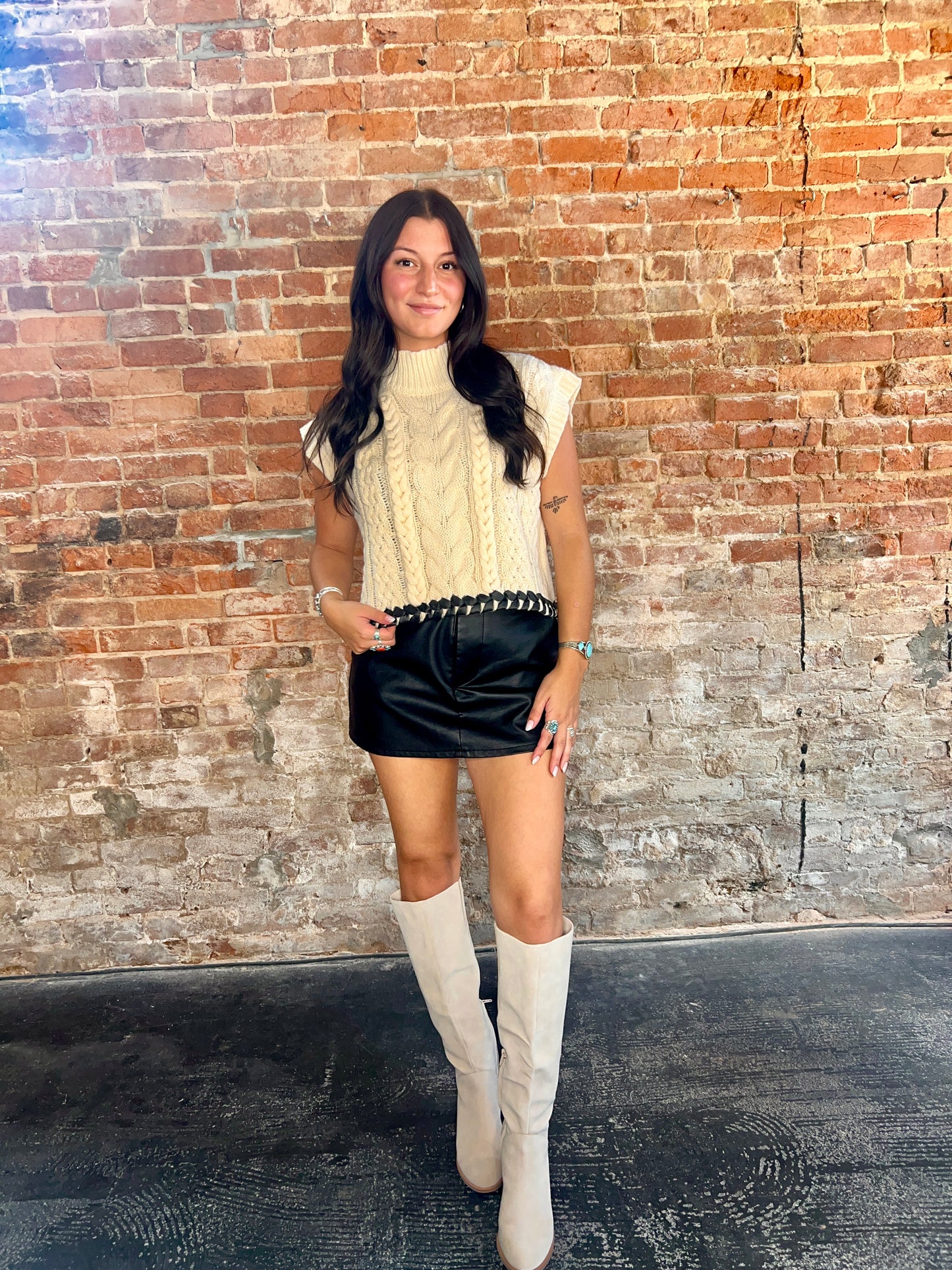 Cable Knit Sweater Vest