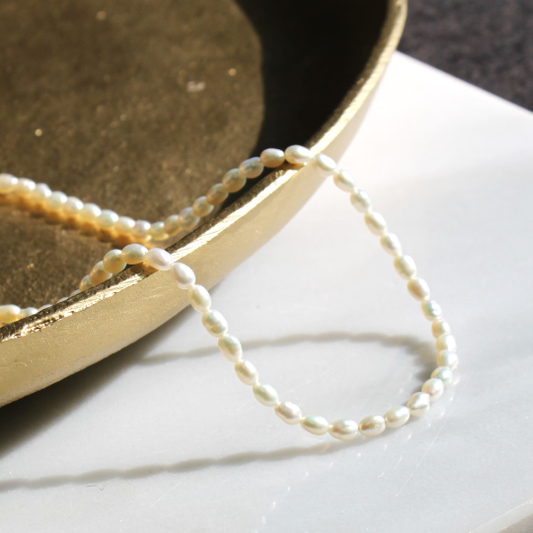 The Silver Wren - Ariel Freshwater Pearl Necklace: 16 inch + extender