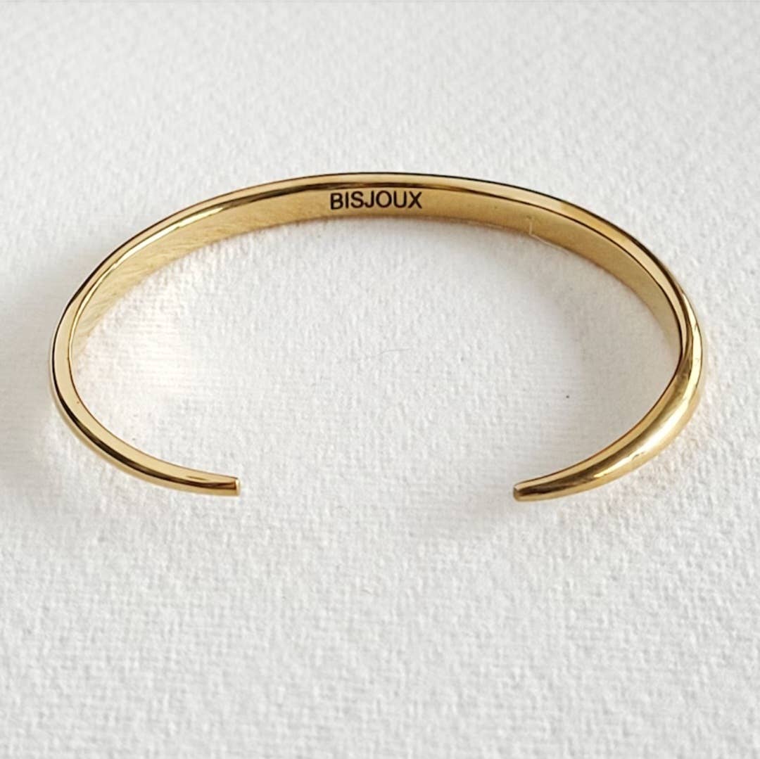 Bisjoux - Brass Cuff minimal simple adjustable Bisjoux