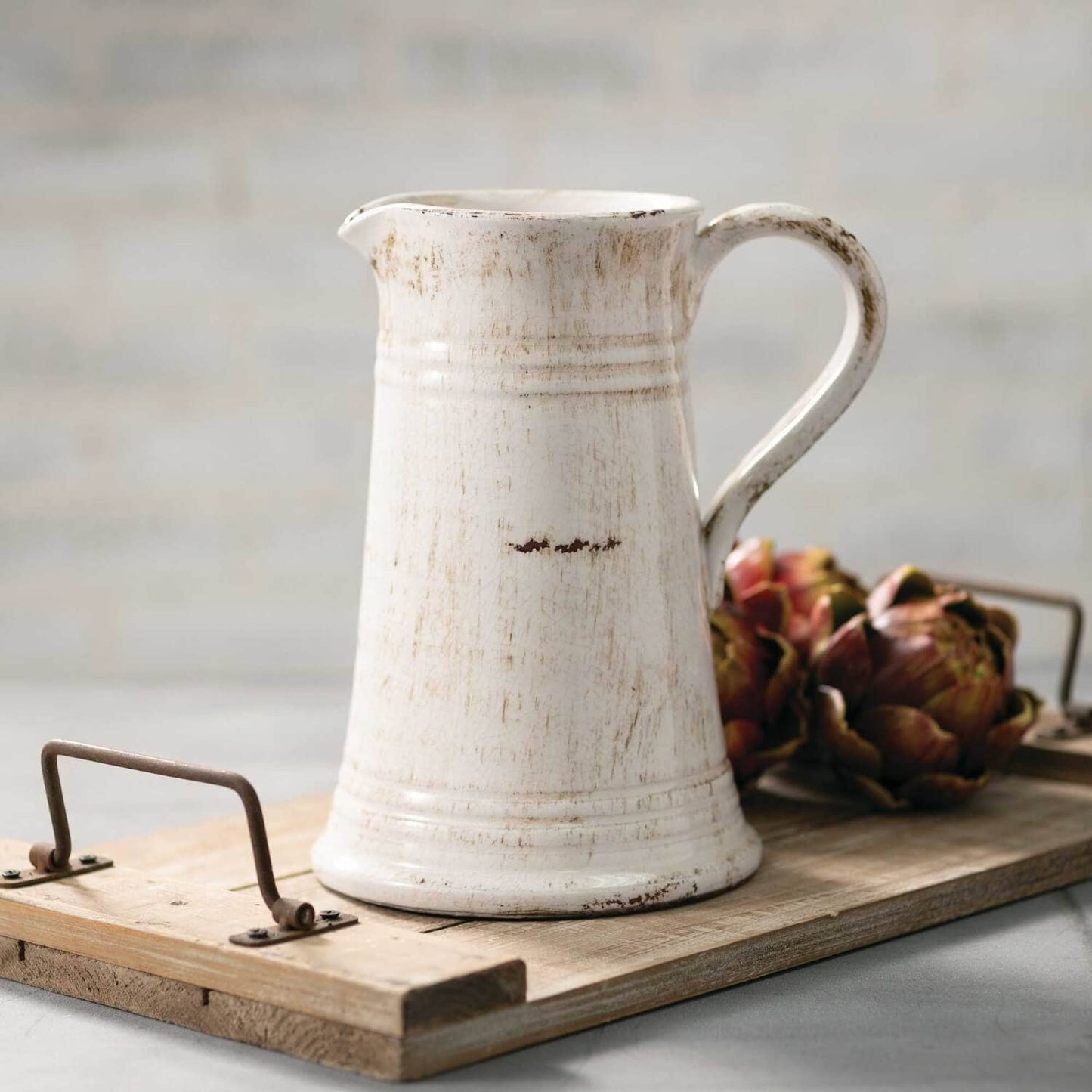 Sullivans Home Decor - GLAZED CERAMIC PITCHER