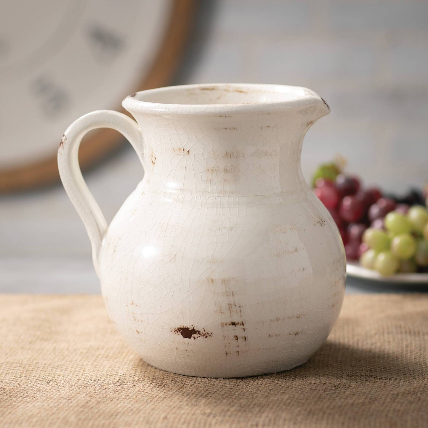 Sullivans Home Decor - GLAZED CERAMIC PITCHER