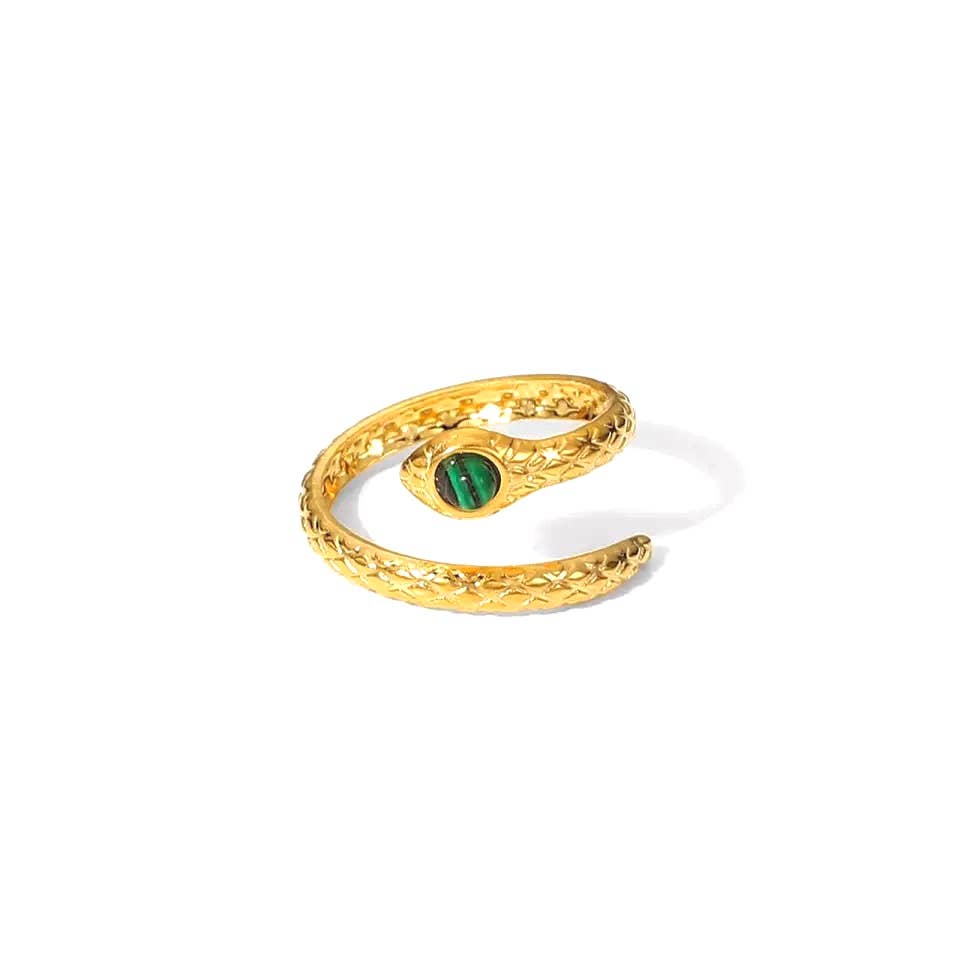 Nikki Smith Designs - Emerald Snake Ring