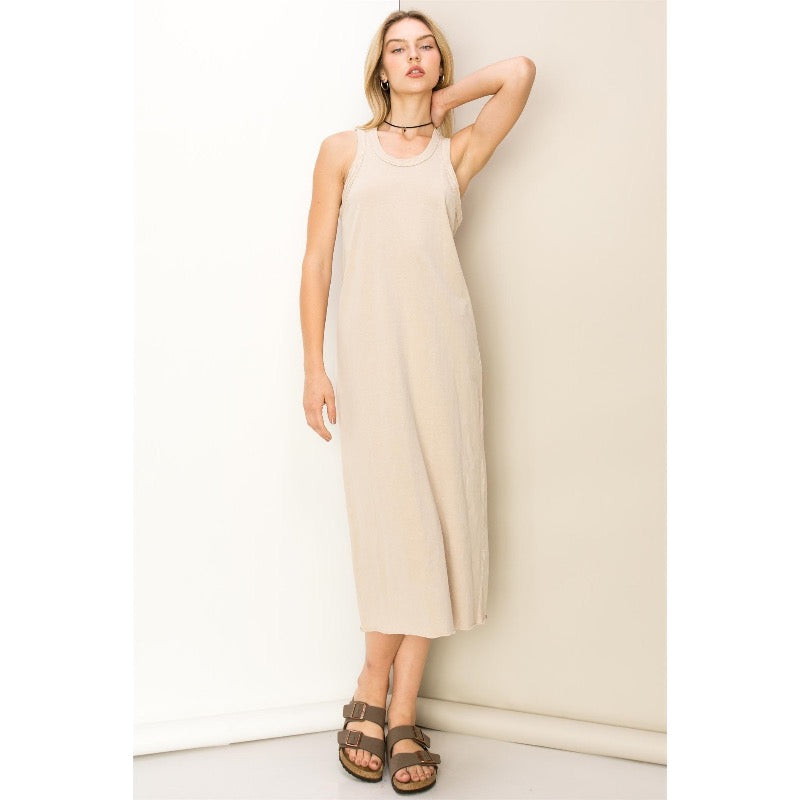 The Caffe Latte Tank Midi Dress