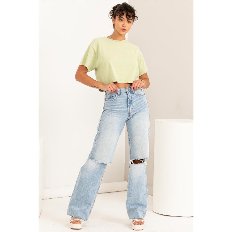 Today Belongs To You Casual Cropped Tee